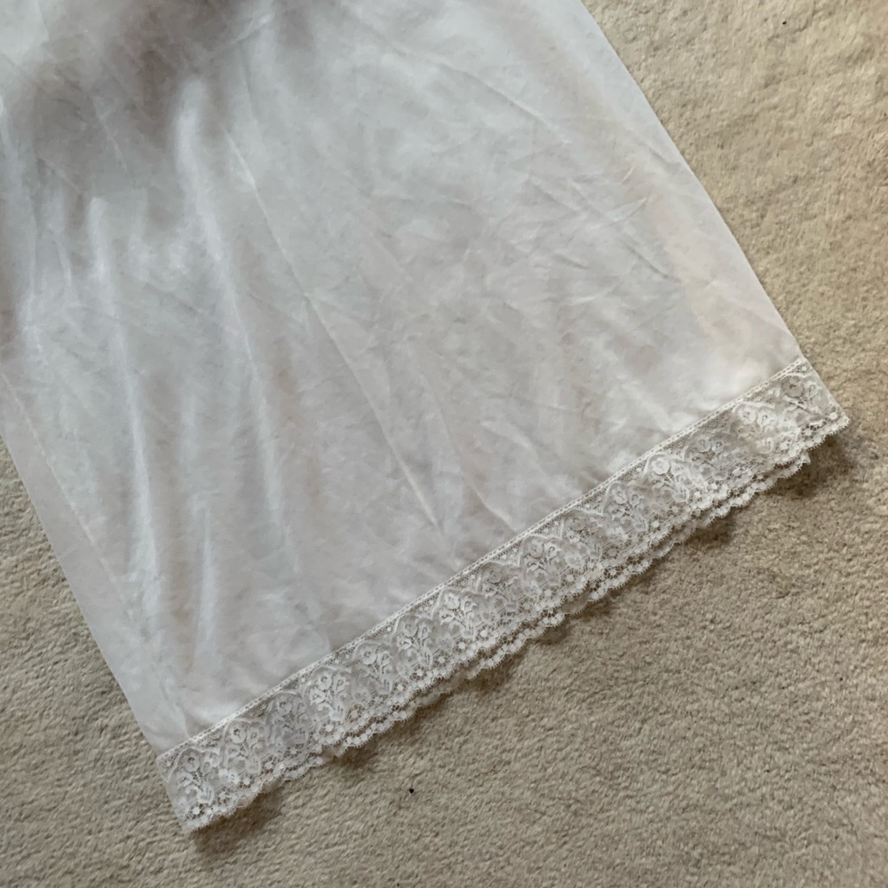 Vintage Lace Lingerie Fitted White Slip Dress S/M - Picture 2 of 11